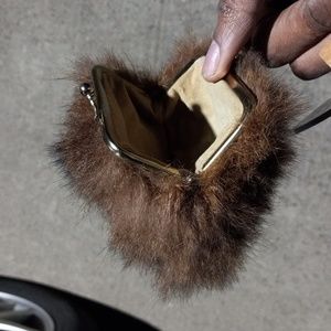 Fur coin purse